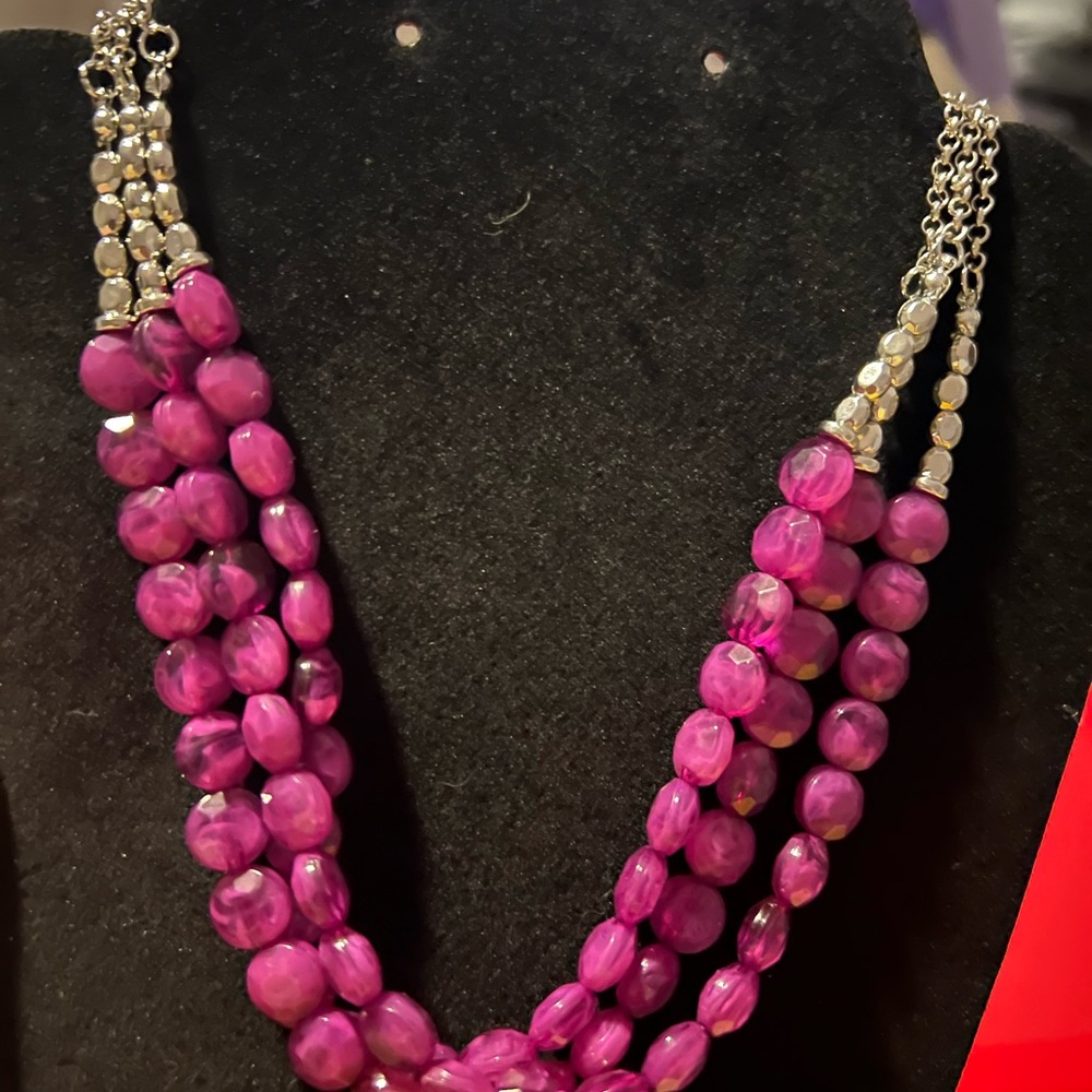 Elegant purple Beaded Necklace